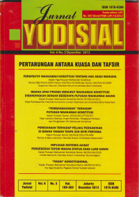 JURNAL YUDISIAL VOL 6 NO.3 DESEMBER 2013